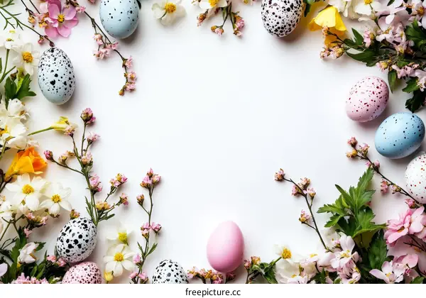 Easter Floral Decoration Background Image