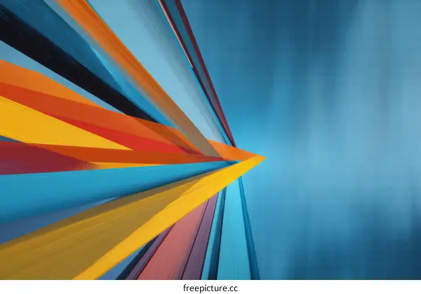 Abstract Colorful Lines Art Design