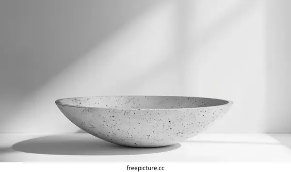 Modern Gray Concrete Bowl Studio Shot