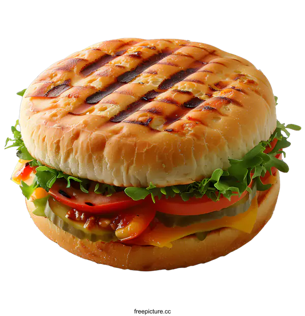 [Transparent Background PNG]yummy sandwich with tomato cucumber and cheese