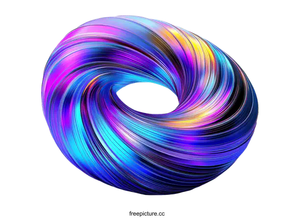 [Transparent Background PNG]Abstract Colorful Geometric Ring Design