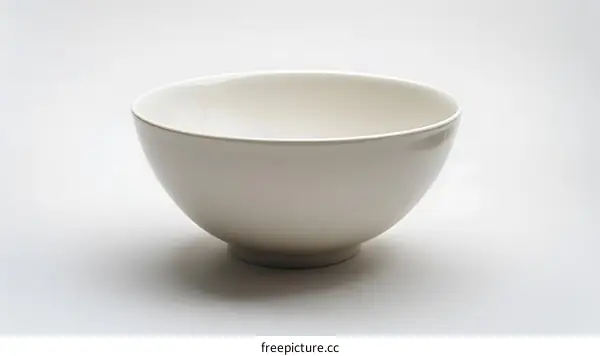 White Ceramic Bowl on White Background