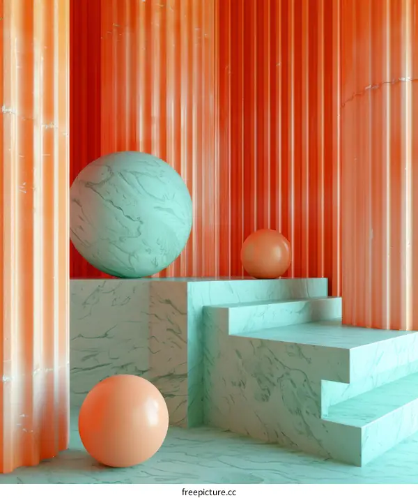 Abstract Geometric Design with Pastel Colors