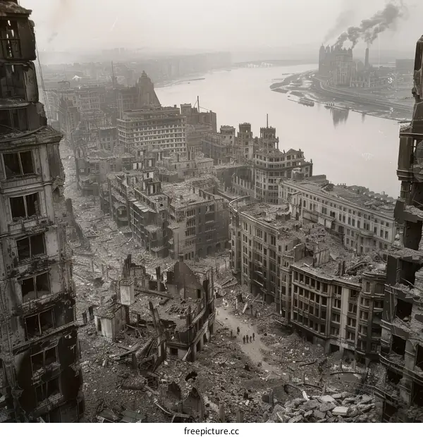 Ruins of Shanghai after Japanese bombing, 1937