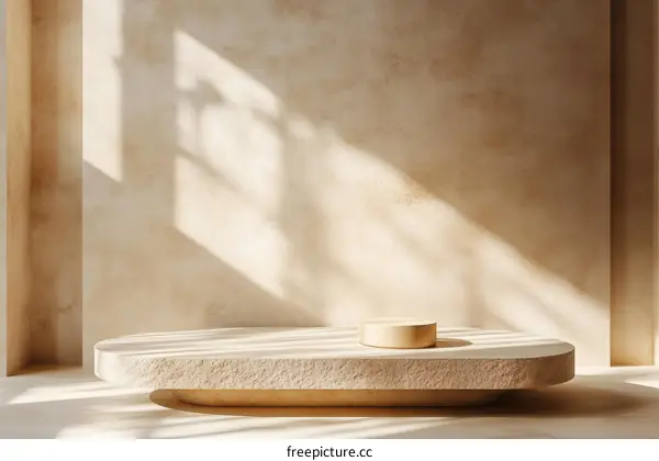 Beige Minimalist Modern Display Podium