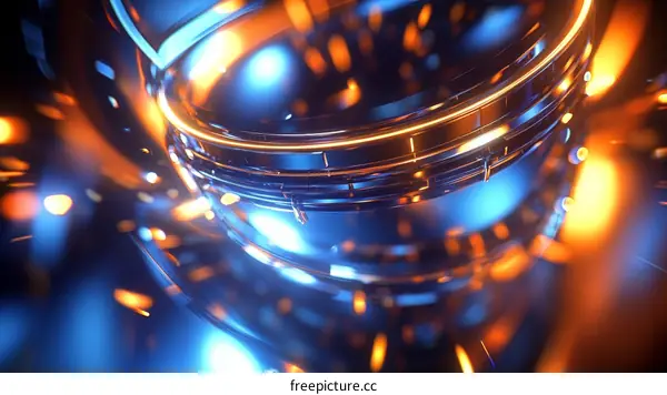 Abstract Geometric Design with Colorful Light