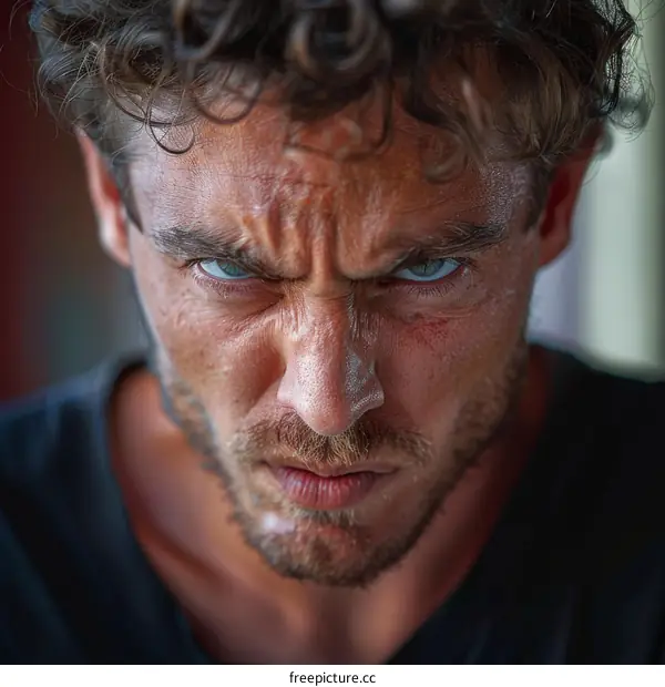 Close Up Portrait of a Caucasian Man