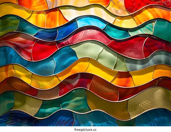 colorful glass mosaic artwork