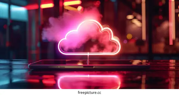 Cloud Data Storage and Mobile Technology: A Glowing Pink Concept