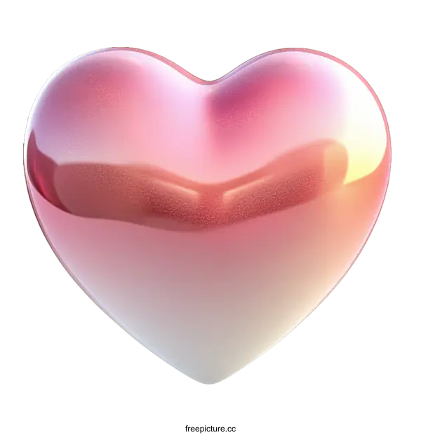 [Transparent Background PNG]Beautiful Shiny Heart Shape Illustration