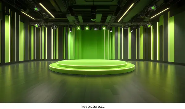 Modern Green Studio Stage Design