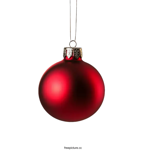 [Transparent Background PNG]Red Christmas Ornament Closeup