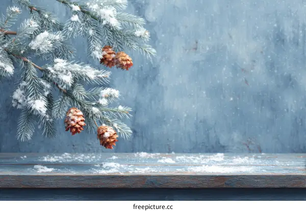 Winter Wonderland Snowy Fir Branch Decor