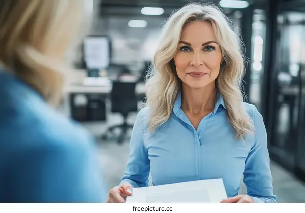 Business Meeting in Modern Office