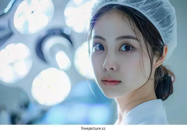 Portrait of a confident female surgeon in the operating room