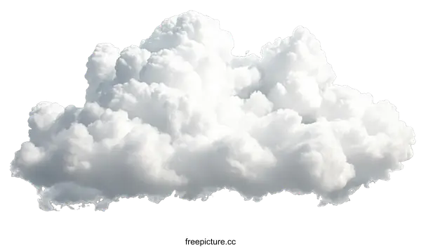 [Transparent Background PNG]Fluffy Cumulus Cloud in the Sky