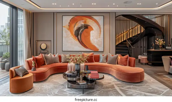 Modern luxury living room interior design