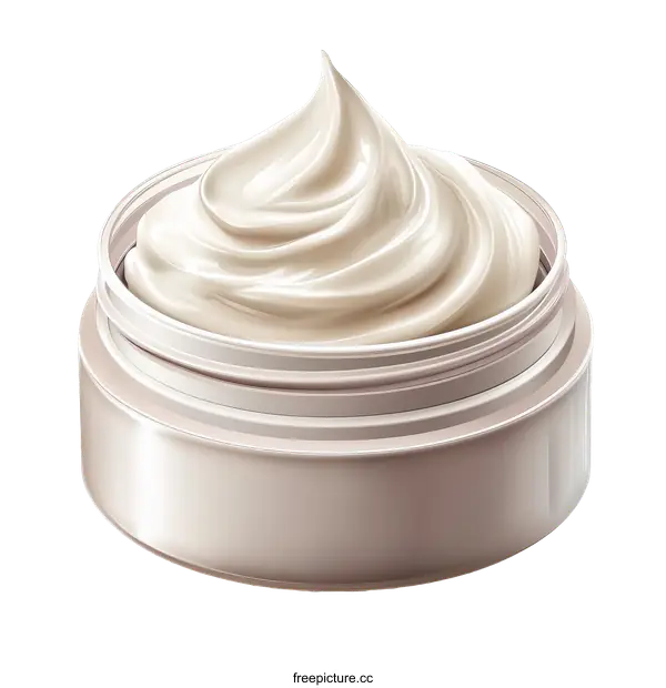 [Transparent Background PNG]Cream Jar Illustration with Cosmetic Cream