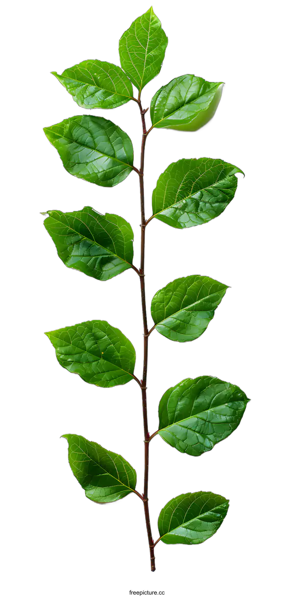 [Transparent Background PNG]Green Leaves on a White Background