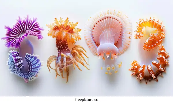 Nudibranch Diversity: Four Species