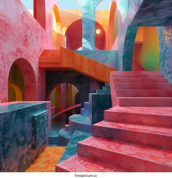 Colorful surreal architecture