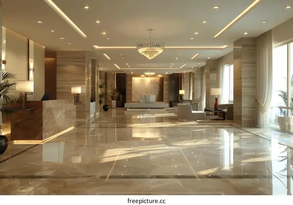 Striking Hotel Lobby Interior