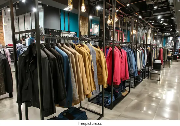 Modern Menswear Clothing Store Display