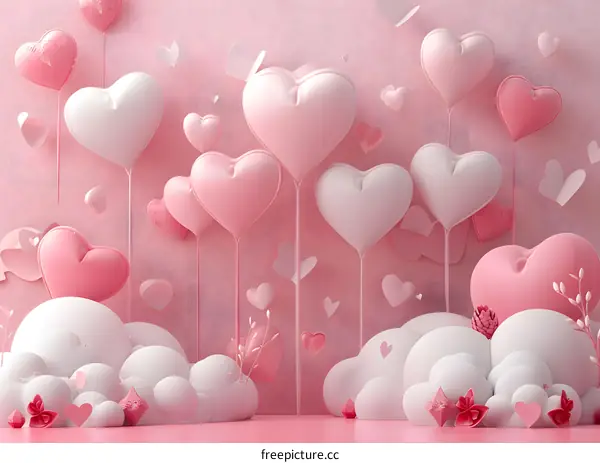 A wall of唯美爱心