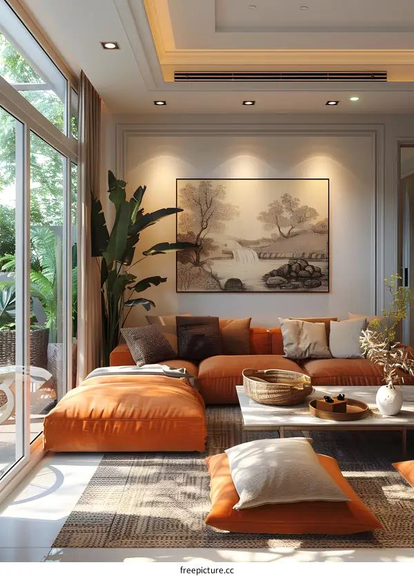 A living room in IKEA style