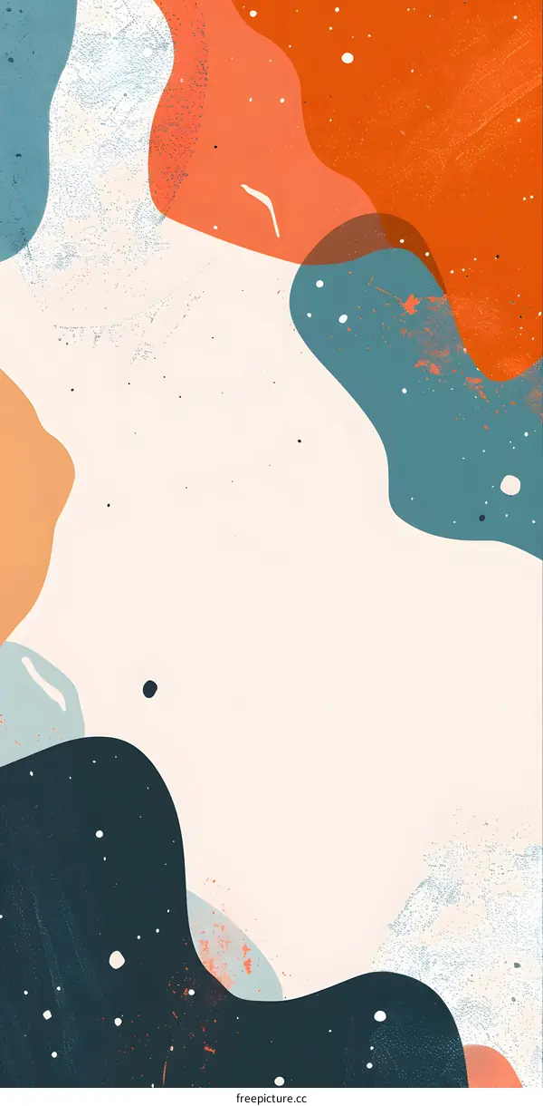 Abstract Colorful Shapes with White Background