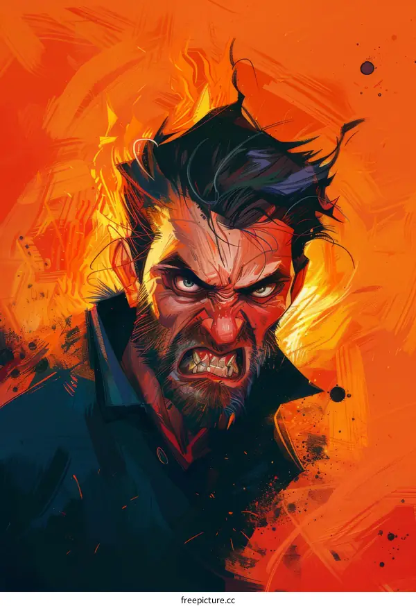Wolverine angry expression