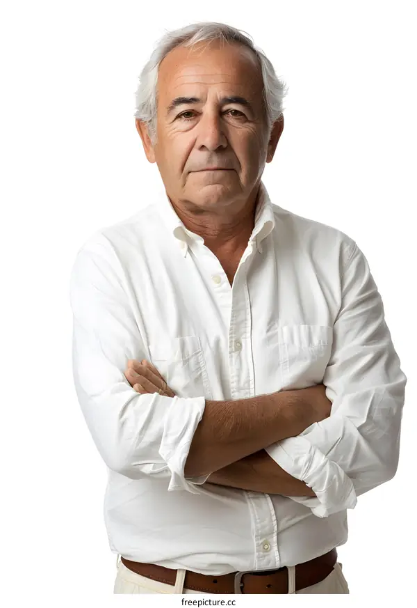 Portrait of a serious senior man