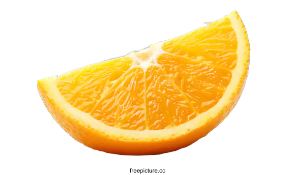 [Transparent Background PNG]Fresh Orange Slice Isolated on White Background