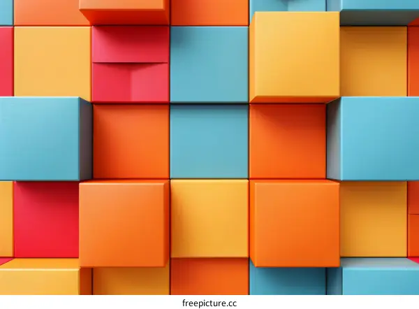 Colorful 3D Cubes