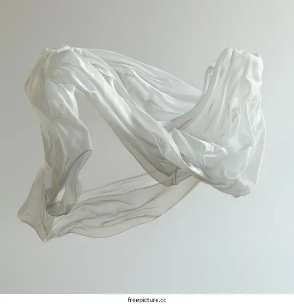 White flowing silk绸缎飘逸的白色面料