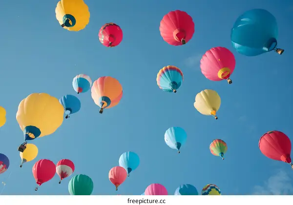 Colorful Hot Air Balloons Soaring in the Sky