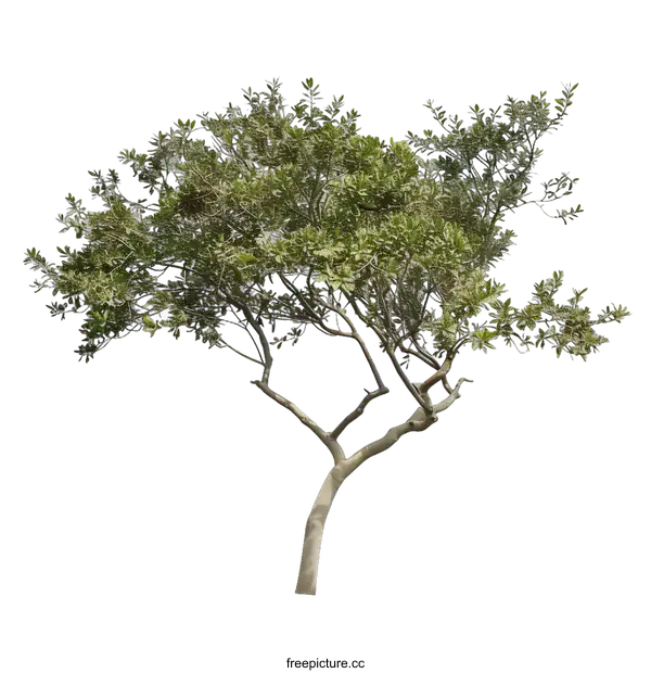 [Transparent Background PNG]Green Tree Isolated On White Background