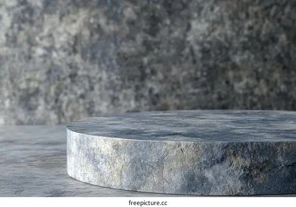 Rustic Grey Stone Product Display Stand