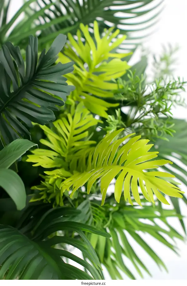 Green Tropical Leaves Background