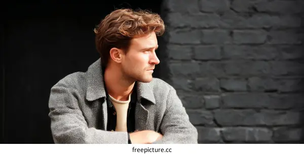 Caucasian Man Outdoors in Urban Setting