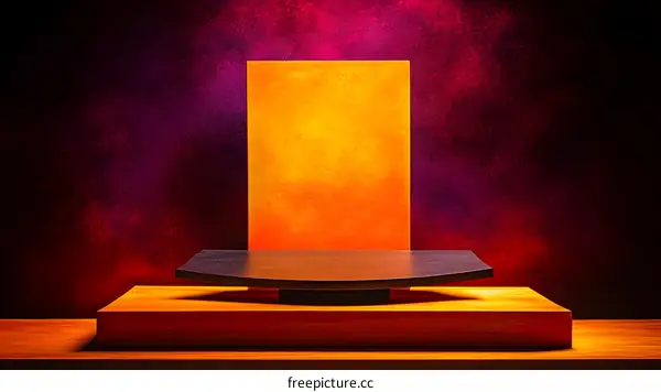 Minimalist Product Display with Orange Background