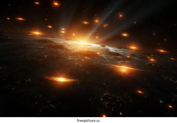 A Space Battle Between Two Alien Fleets