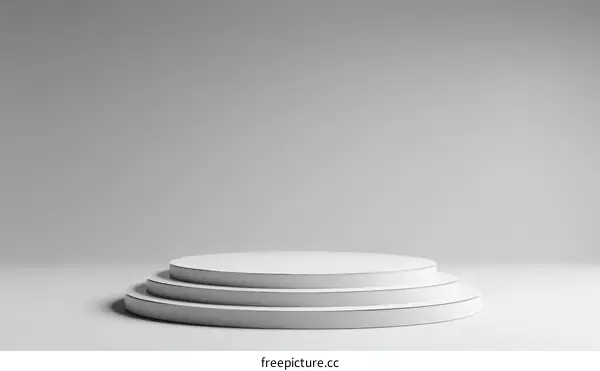 Modern Minimalist White Podium Display