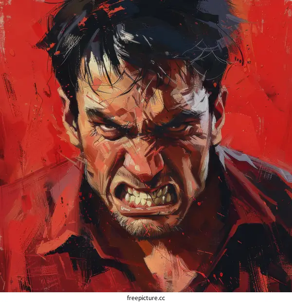 Portrait of a Furious Man