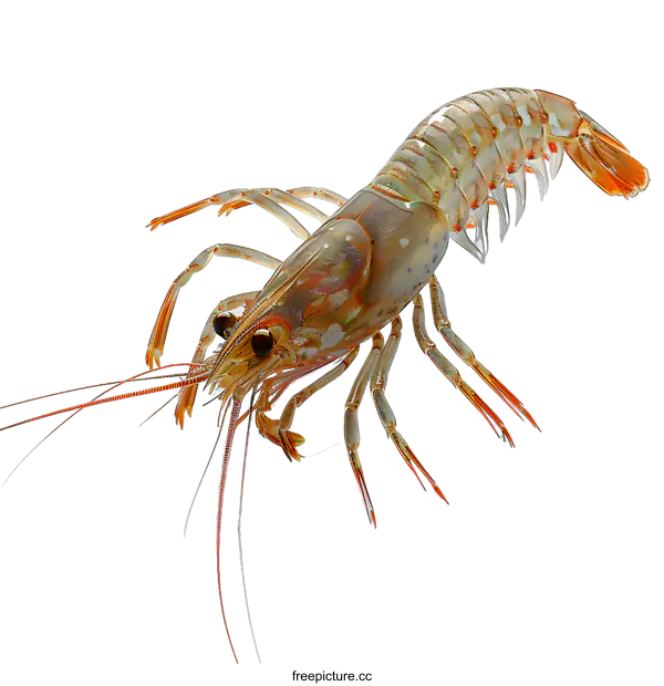 [Transparent Background PNG]3D rendered illustration of a prawn