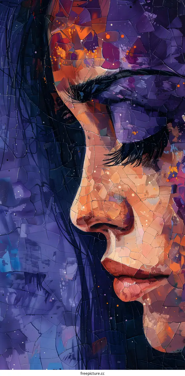 Close up portrait of a beautiful woman