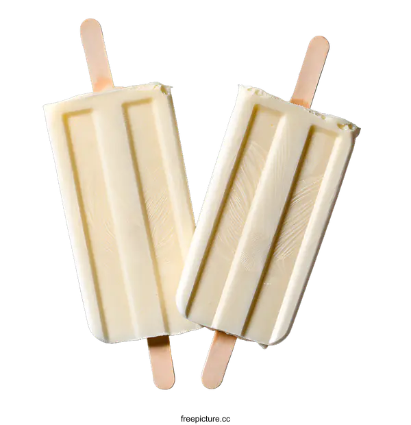 [Transparent Background PNG]Two ice cream popsicles on white background