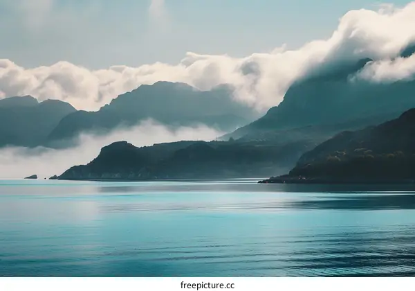 Sea Fog Mountain Landscape Photography