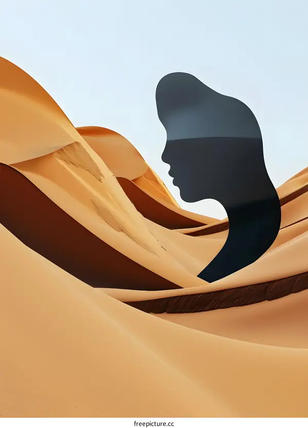 Desert Silhouette with a Woman