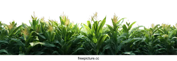 [Transparent Background PNG]Cornfield Landscape with Soft Lighting